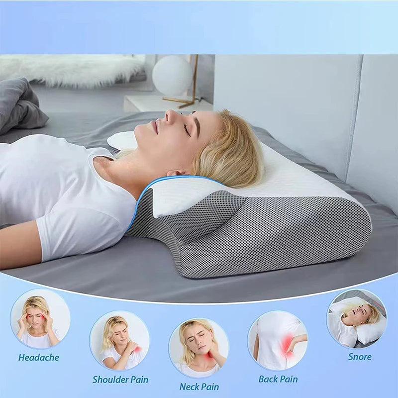 Orthopedic Memory Foam Pillow: Neck Protection & Sleep Aid