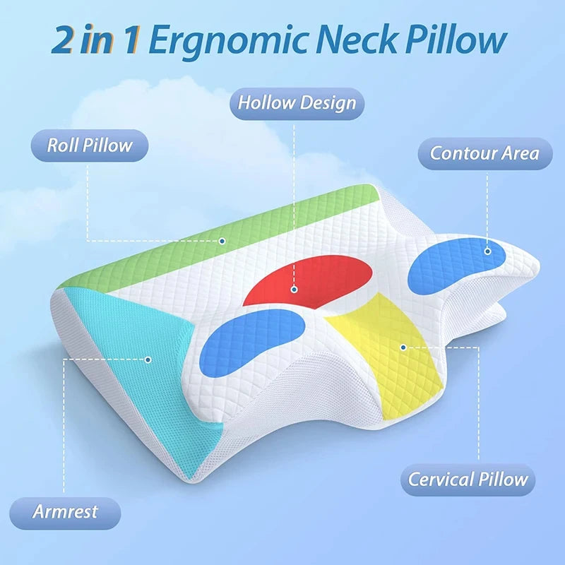 Orthopedic Memory Foam Pillow: Neck Protection & Sleep Aid