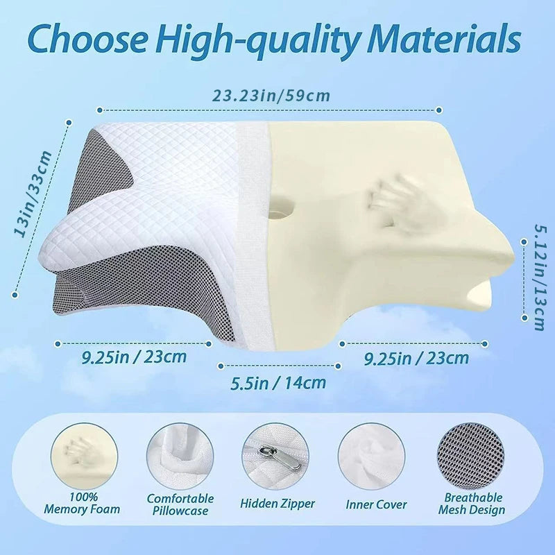 Orthopedic Memory Foam Pillow: Neck Protection & Sleep Aid